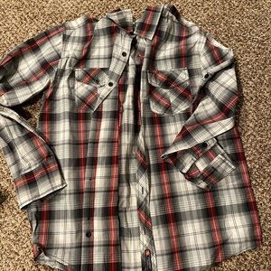Red and black plaid men’s shirt